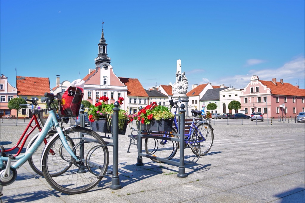 Rynek i ratusz w Rydzynie